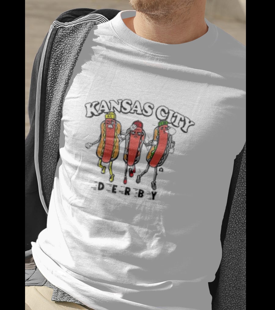 Kansas City Derby Hot Dog Trio Racing Fun T-Shirt