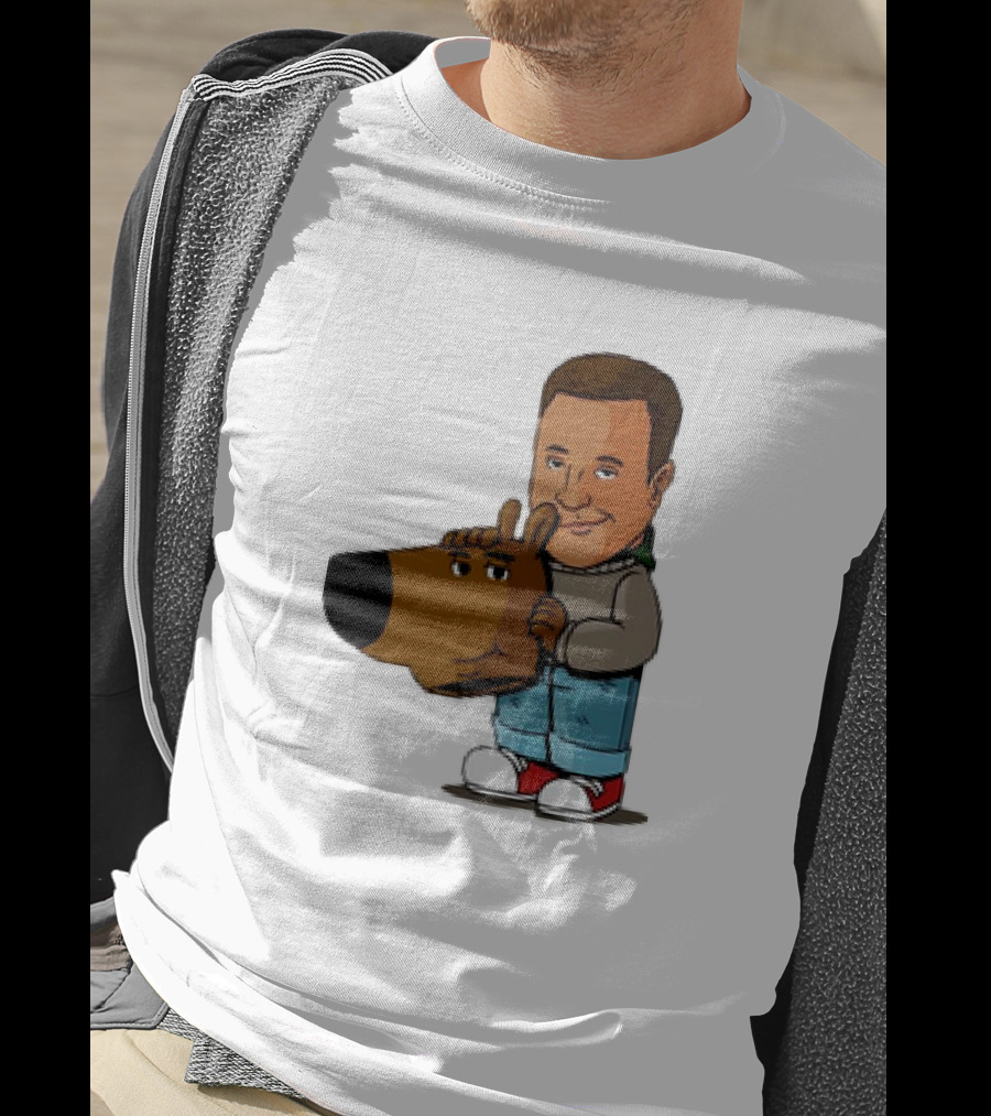 Kevin James Chill Guy Meme With Cartoon Style Scooby-Doo Head T-Shirt