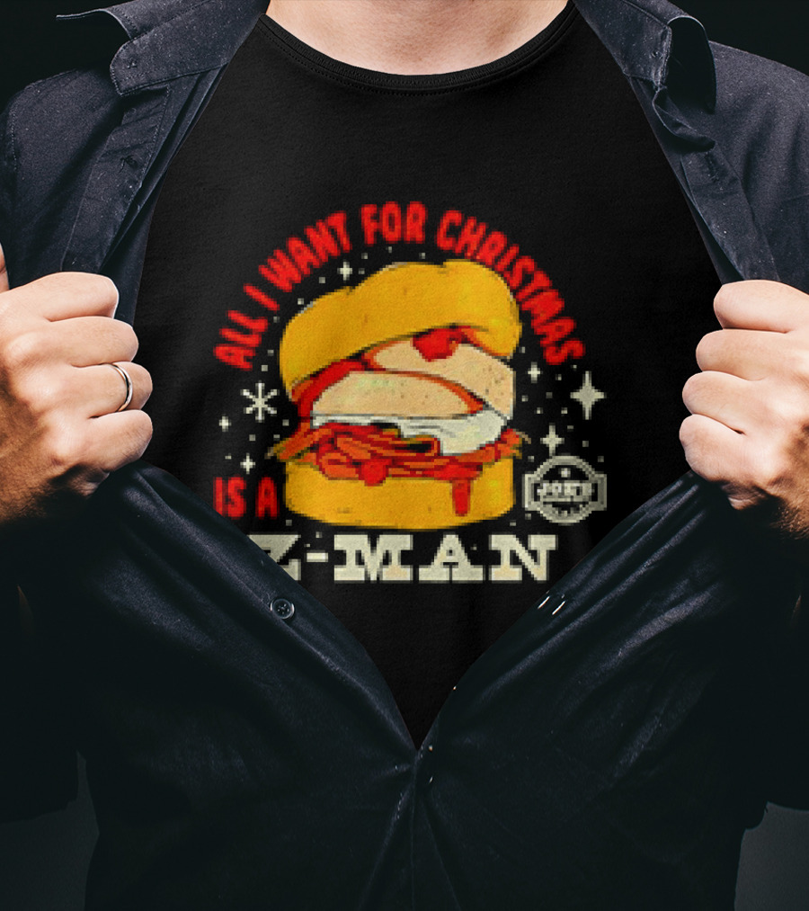 All I Want For Christmas Is A Z-Man Joe's KC Kansas City Christmas Burger T-Shirt