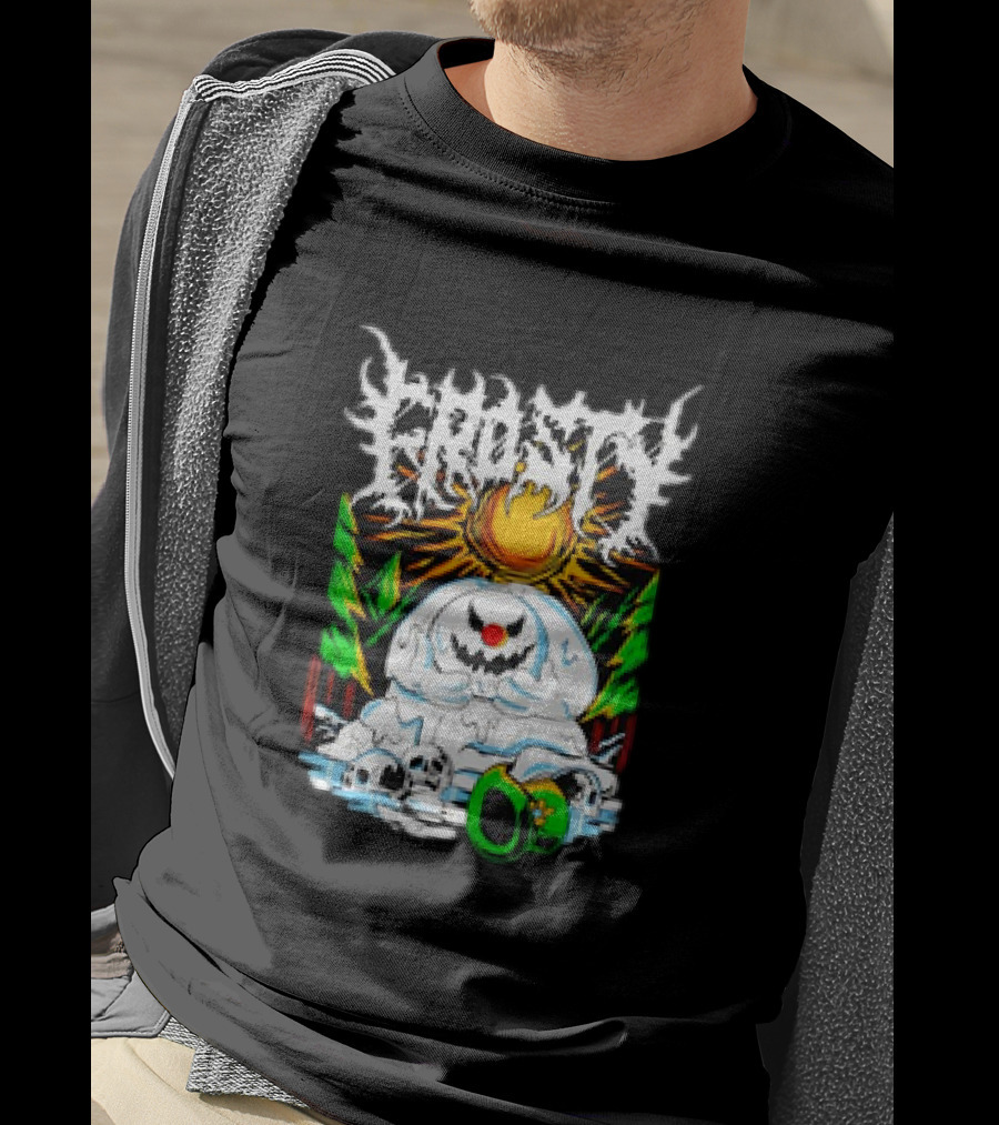 Frosty Melting Under The Sun With Skulls And Pine Trees T-Shirt