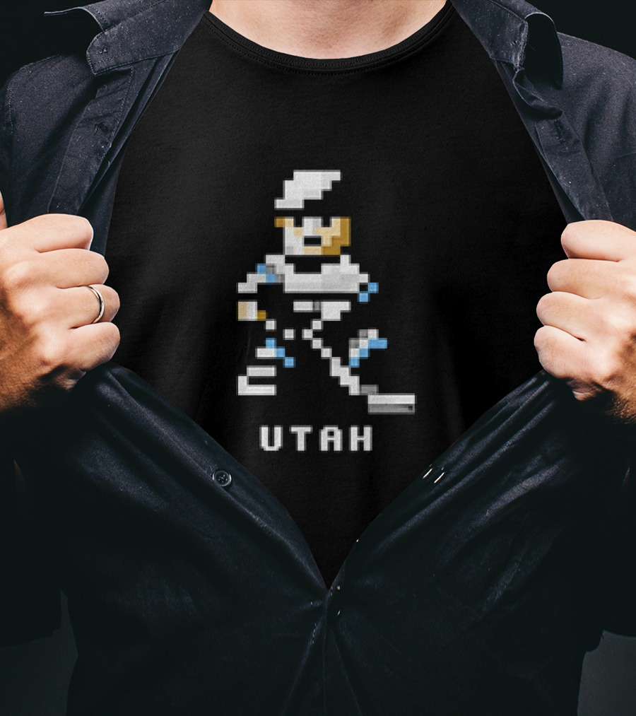 Utah Hockey 8 Bit Pixel T-Shirt