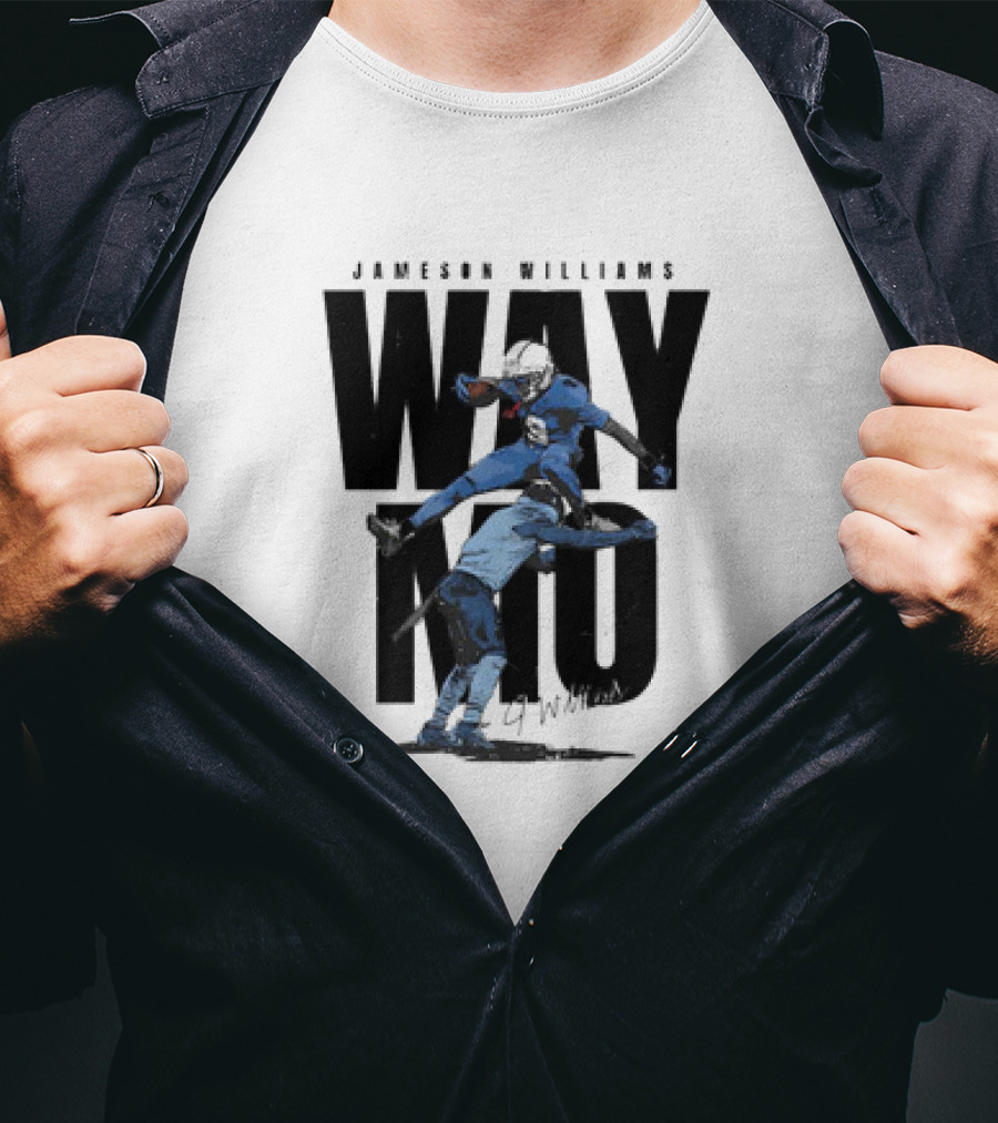 Jameson Williams Way No Hurdle Detroit Lions Vintage T-Shirt