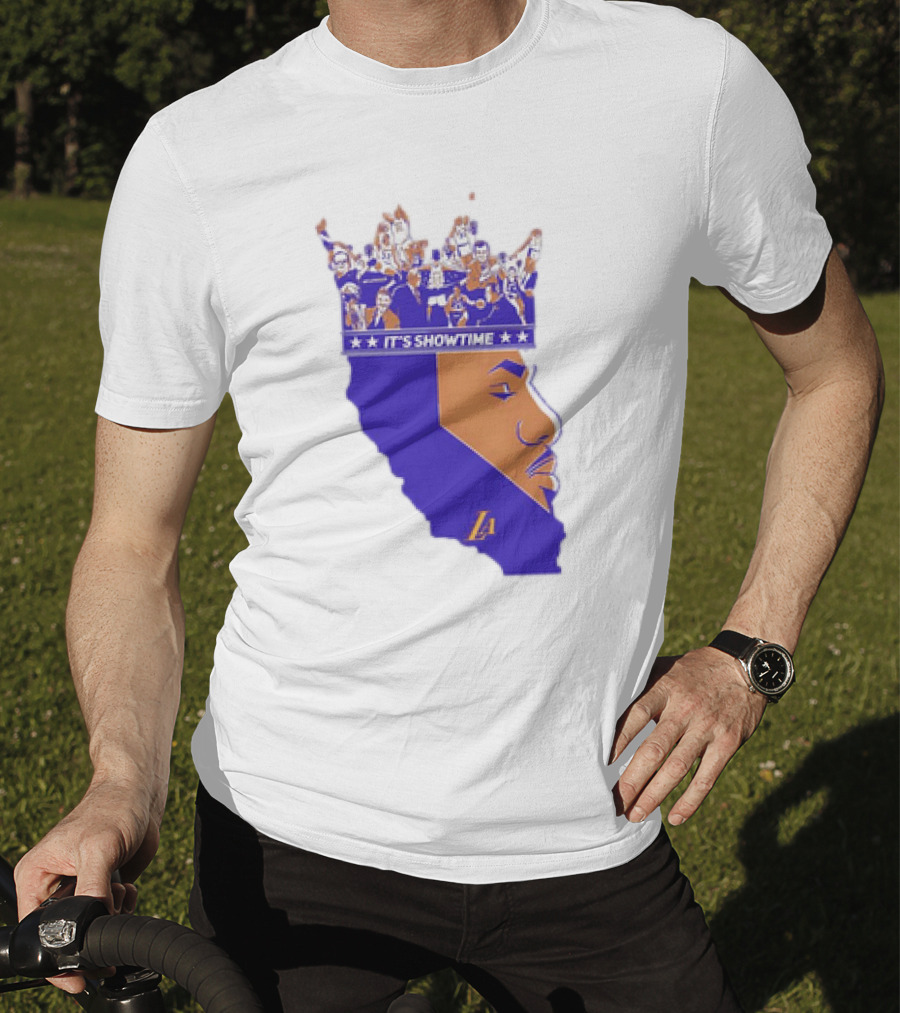 Lebron James It's Showtime Los Angeles Lakers Crown California T-Shirt