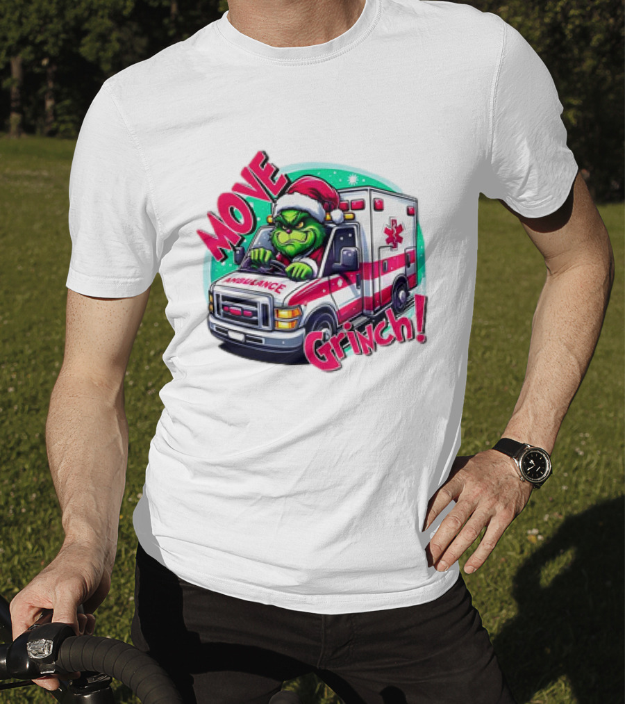 MOVE Grinch Christmas Ambulance Driver T-Shirt