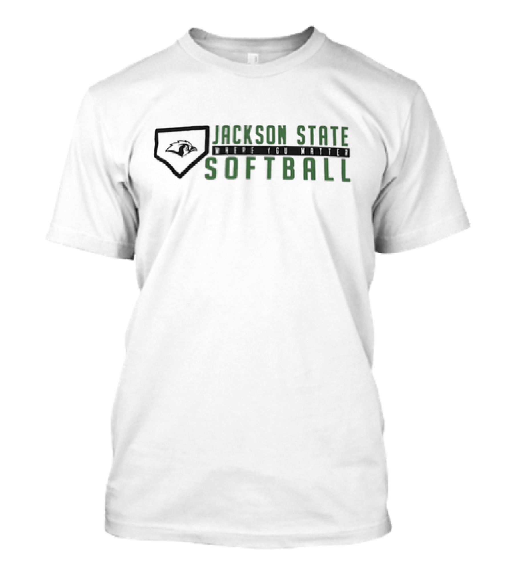 Jackson State Softball Where You Matter Team Spirit Emblem T-Shirt