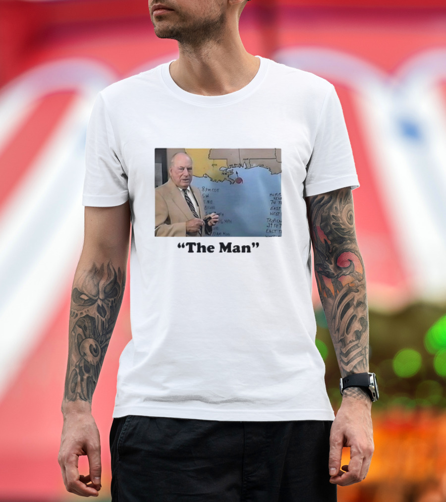 The Man Nash Roberts Weather Map Presentation T-Shirt