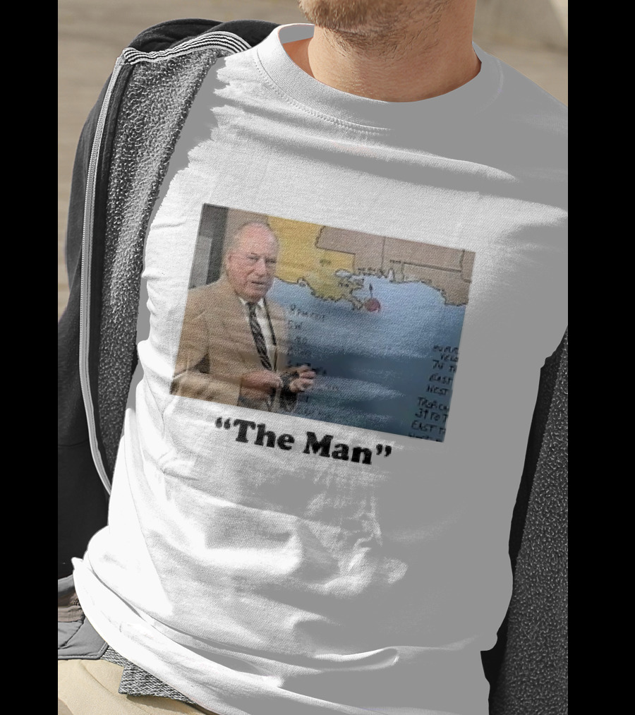 The Man Nash Roberts Weather Map Presentation T-Shirt