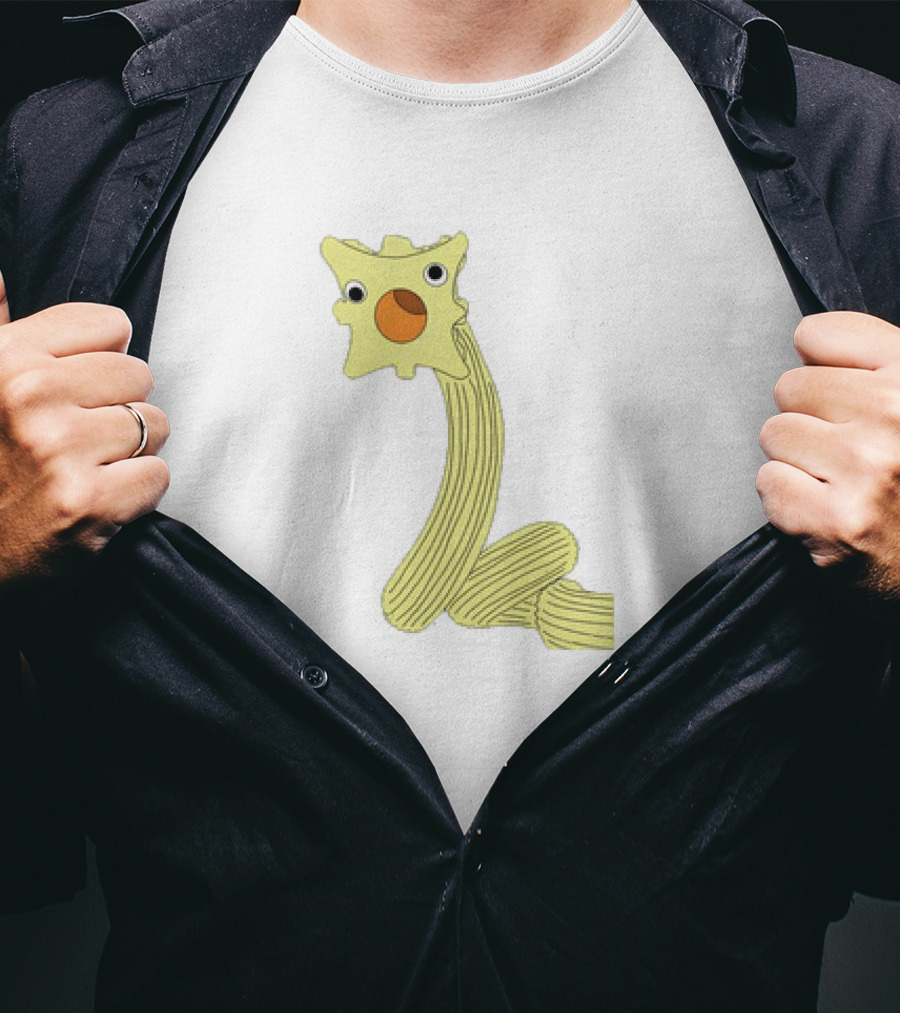 The Worm Classic Cartoon Character With Yellow Star-Shaped Head And Orange Circle Mouth T-Shirt