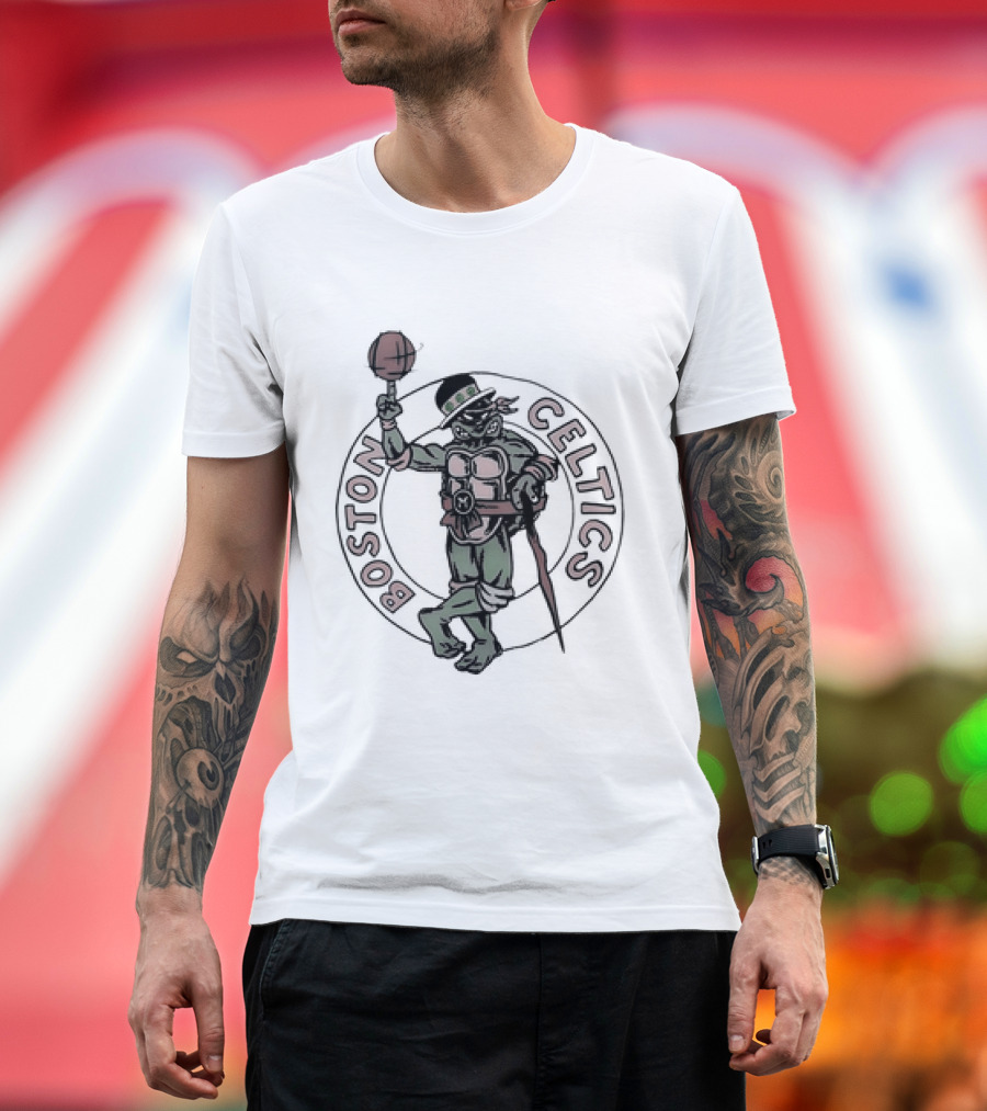 Boston Celtics Ninja Turtles Joe Mazzulla Crossover T-Shirt