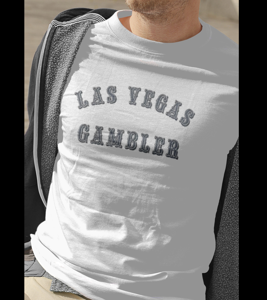 Las Vegas Gambler Vintage Style Typography T-Shirt