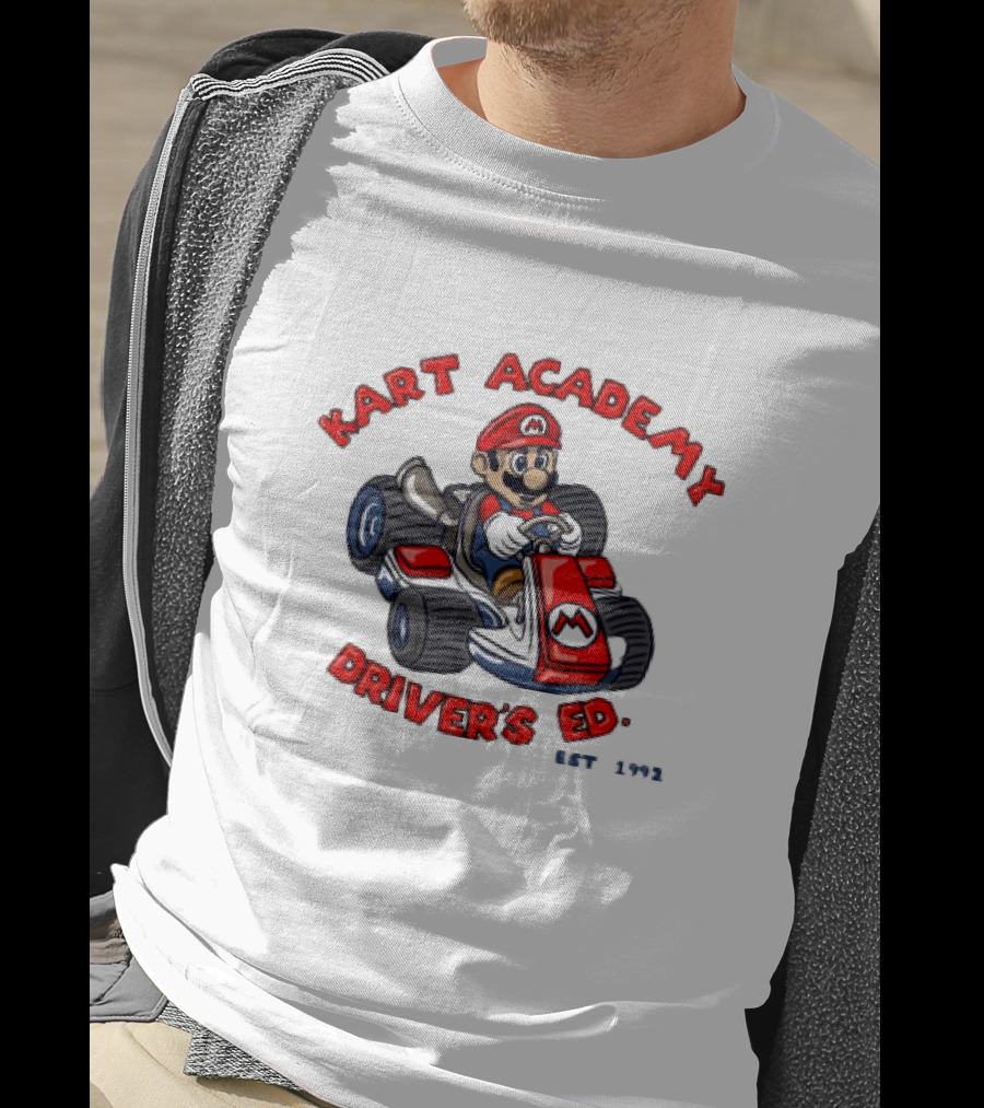 Kart Academy Driver's Ed Mario Kart Est 1992 T-Shirt