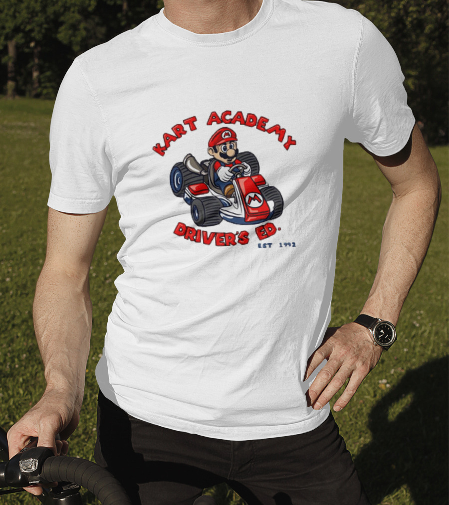 Kart Academy Driver's Ed Mario Kart Est 1992 T-Shirt