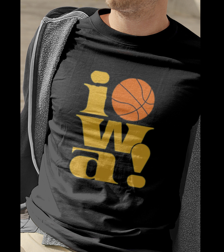Old School Iowa Vintage Basketball T-Shirt