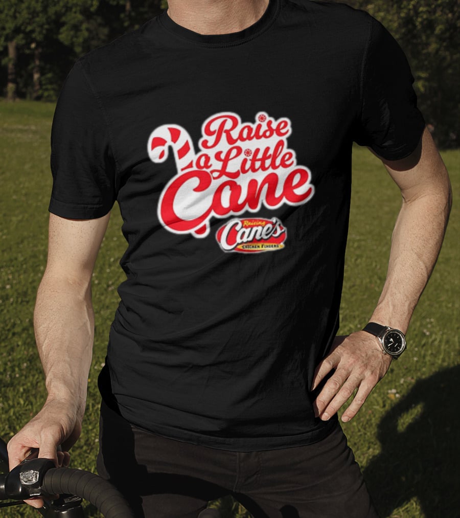 Raise A Little Cane Raising Cane's Chicken Fingers Christmas T-Shirt