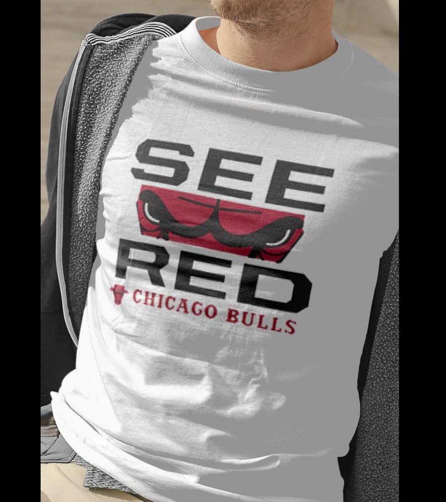 See Red Chicago Bulls T-Shirt