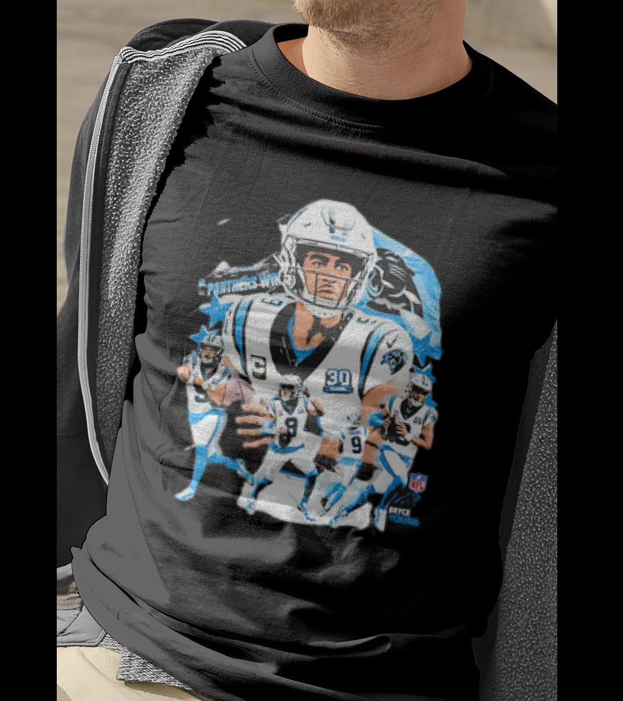 Bryce Young Carolina Panthers NFL Quarterback Action Series T-Shirt