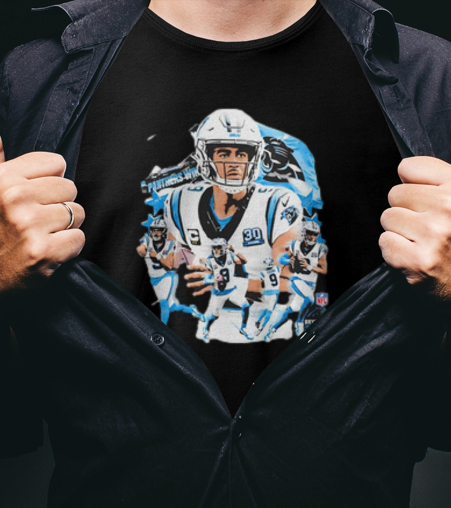 Bryce Young Carolina Panthers NFL Quarterback Action Series T-Shirt