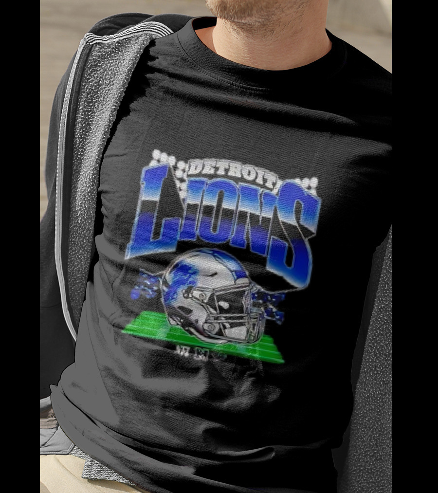 Detroit Lions NFL Football Helmet Stadium T-Shirt