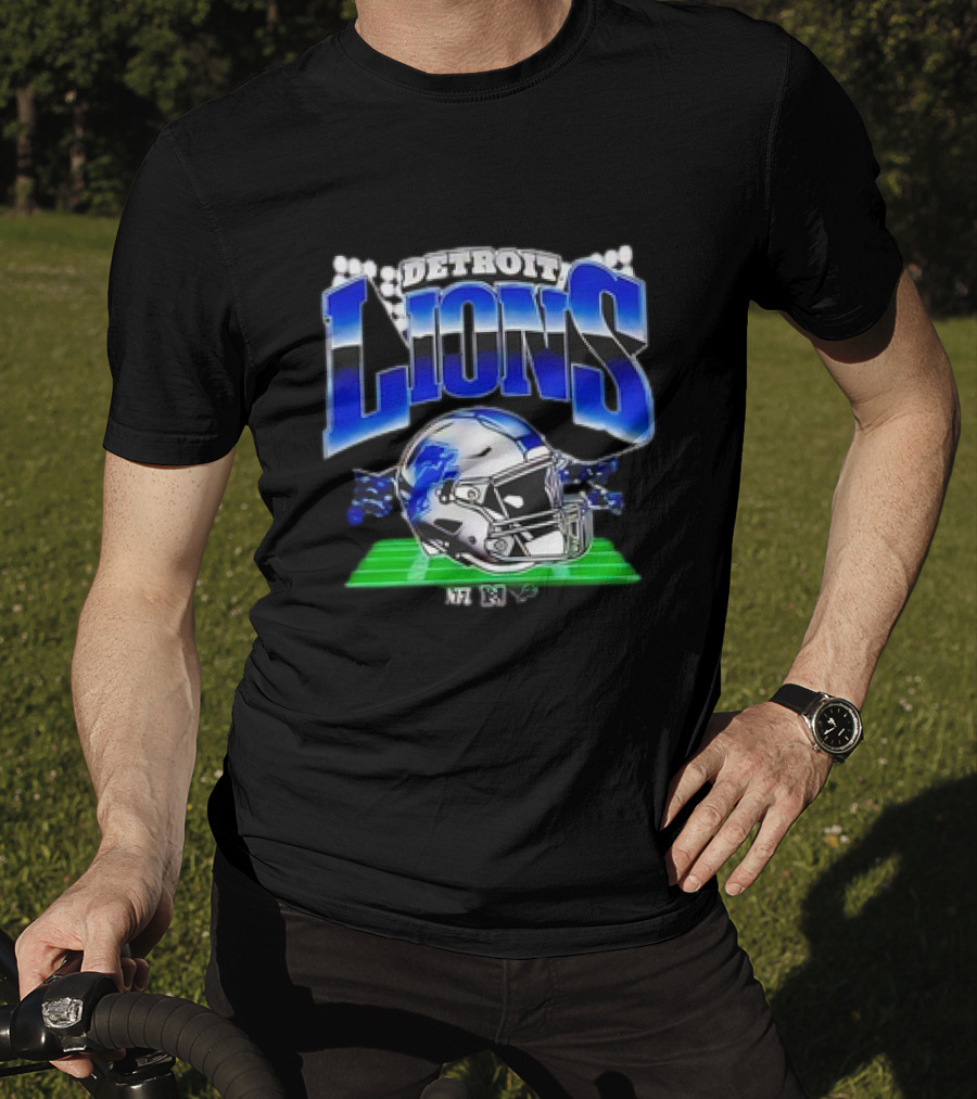 Detroit Lions NFL Football Helmet Stadium T-Shirt