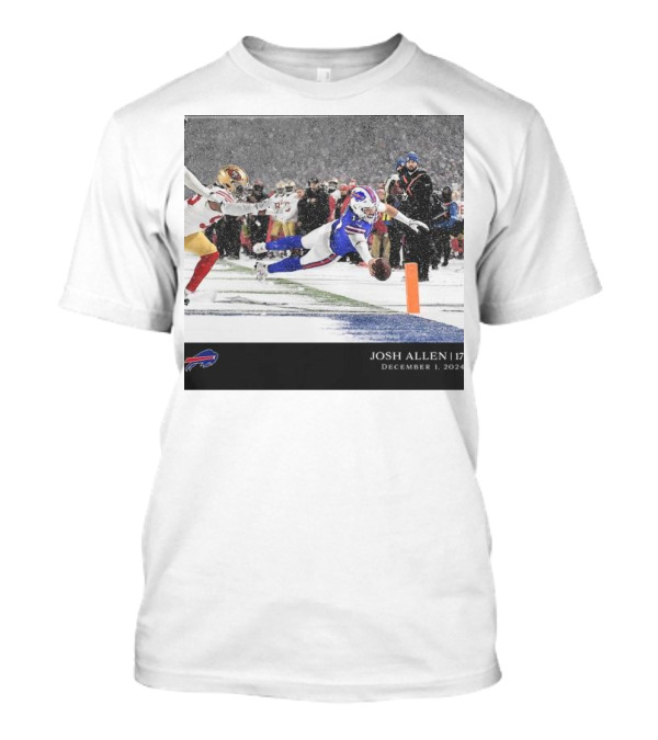 Josh Allen 17 Buffalo Bills December 1 T-Shirt