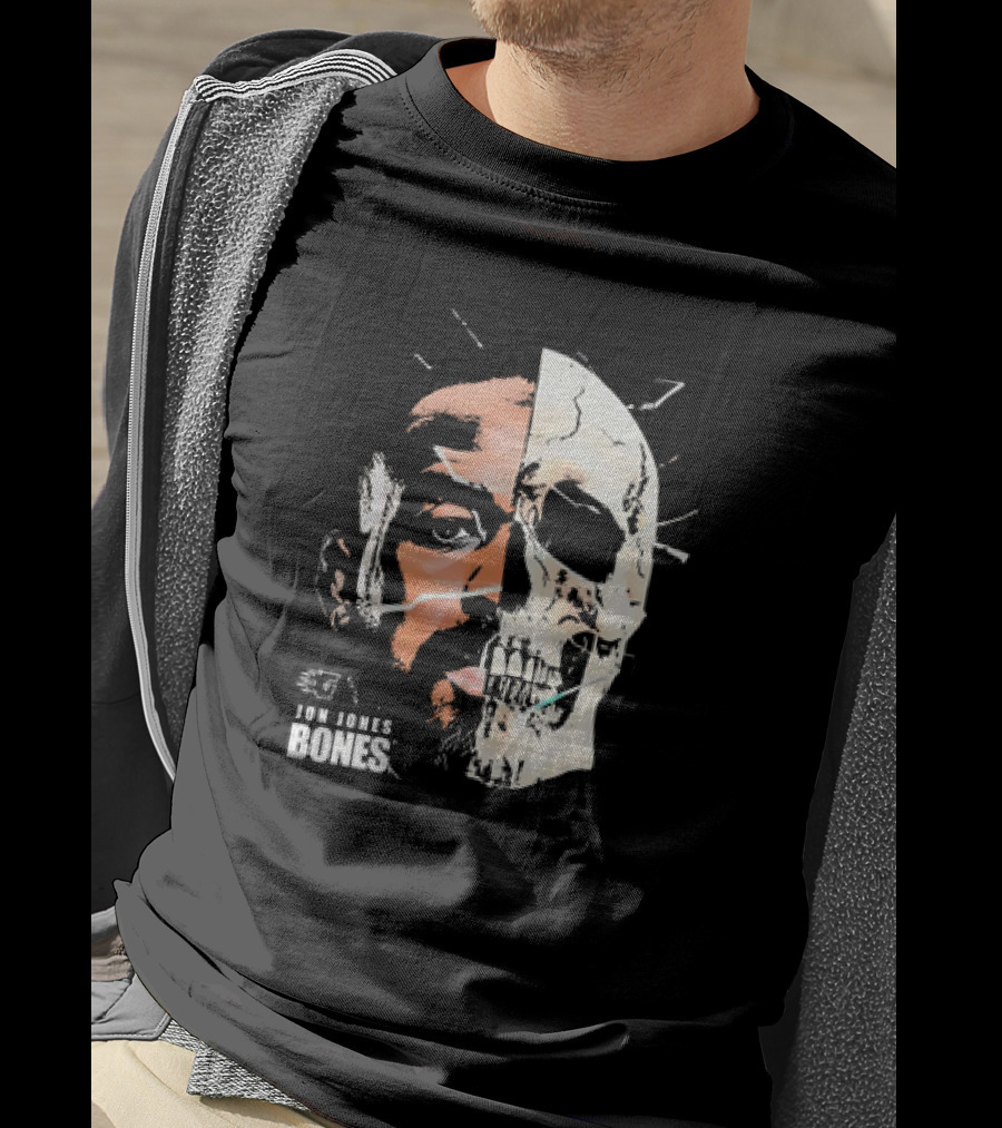 Jon Jones Bones UFC Split Face Skull T-Shirt
