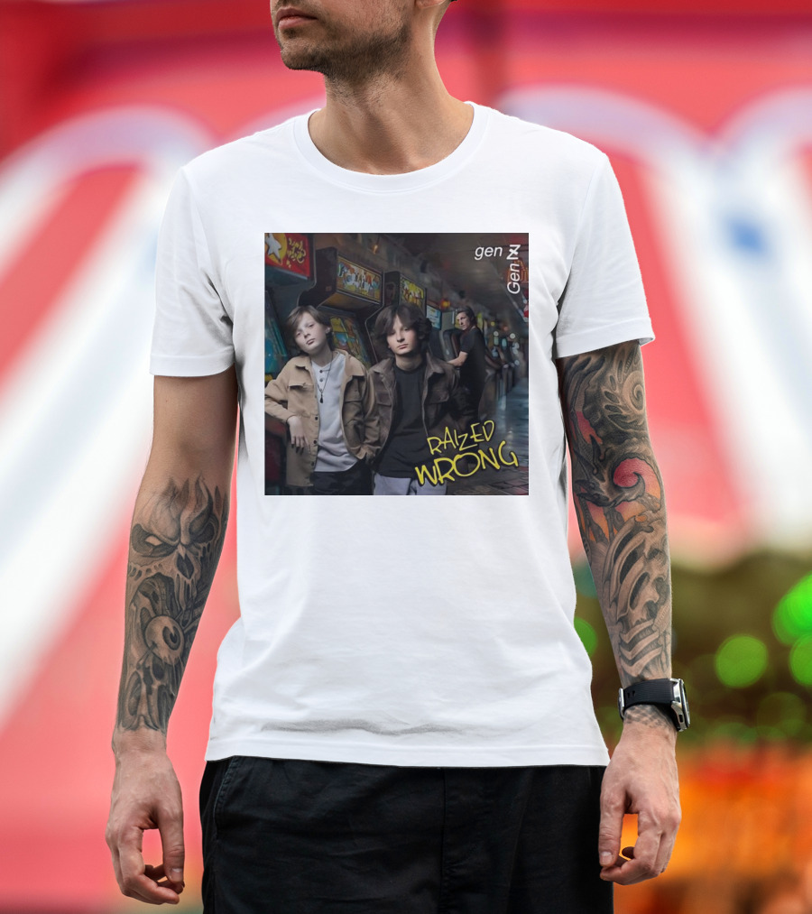 Raized Wrong Gen Z Gen X Arcade Retro Ambience T-Shirt