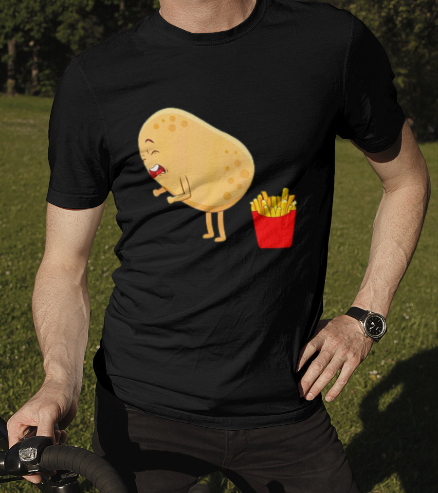 Potato Poops Fries Funny Cartoon T-Shirt