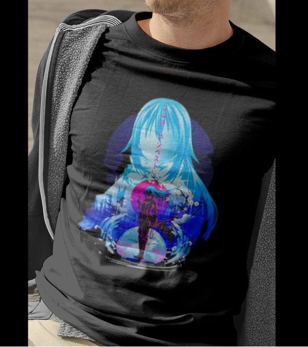 That Time I Got Reincarnated As A Slime Manga Character Silhouette Fantasy Scene T-Shirt