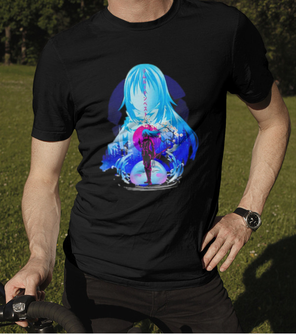 That Time I Got Reincarnated As A Slime Manga Character Silhouette Fantasy Scene T-Shirt