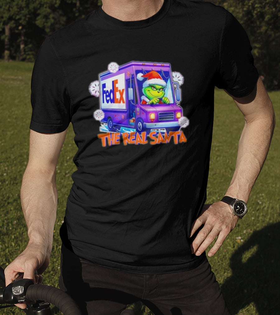 The Real Santa Grinch FedEx Truck Christmas Delivery T-Shirt
