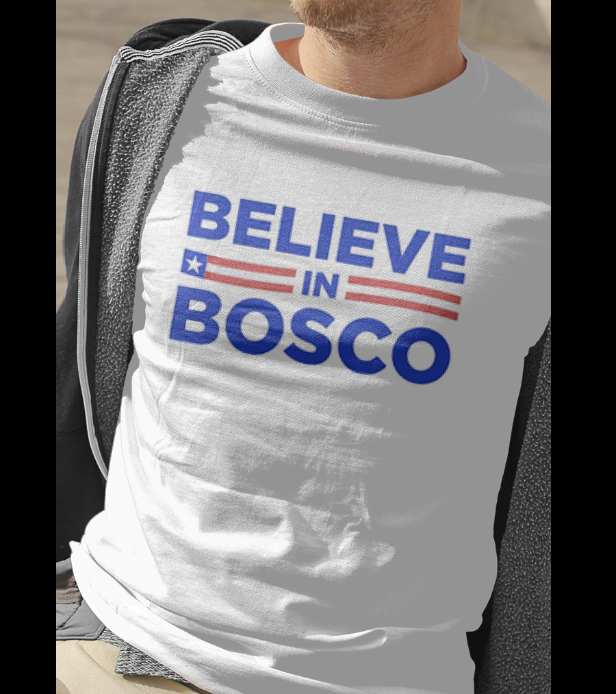 BELIEVE IN BOSCO Star Stripes American Motif T-Shirt