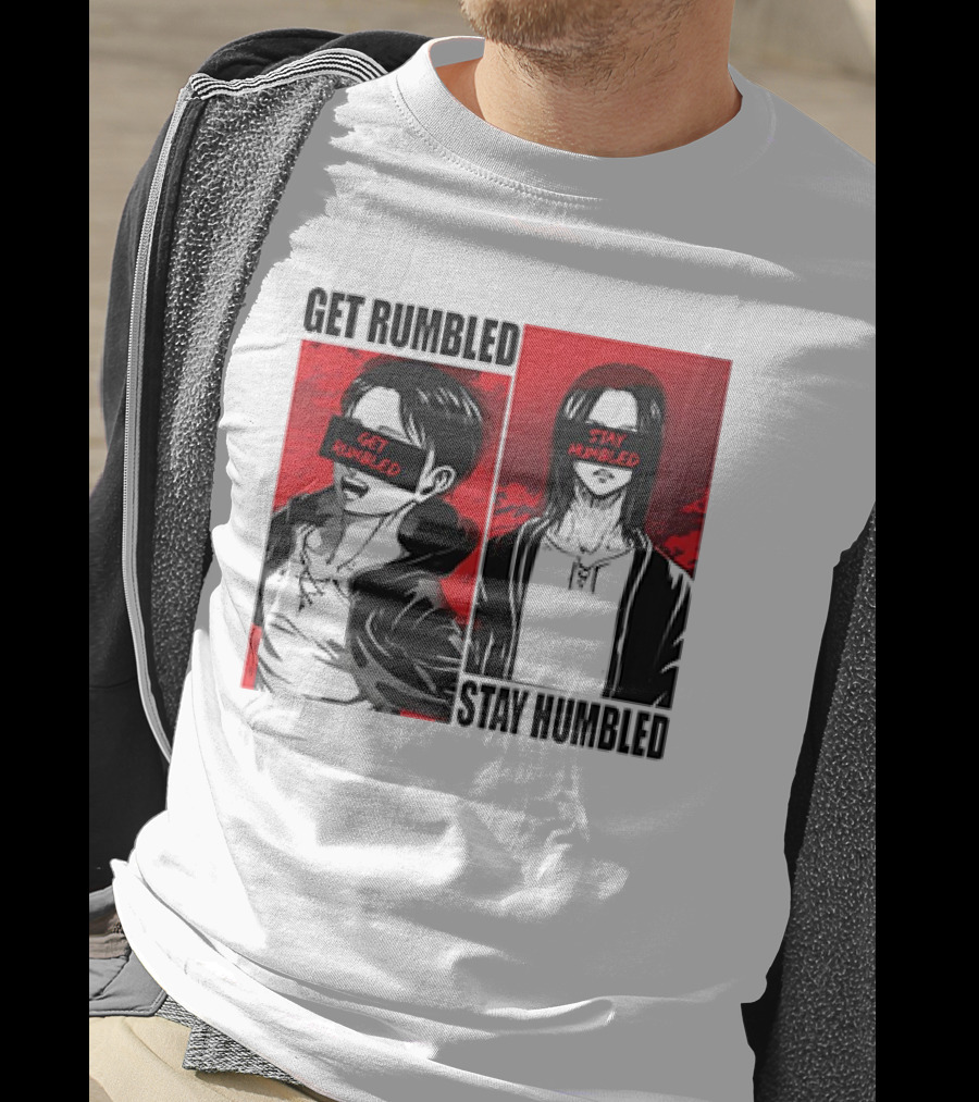Get Rumbled Stay Humbled Attack On Titan Manga Characters T-Shirt