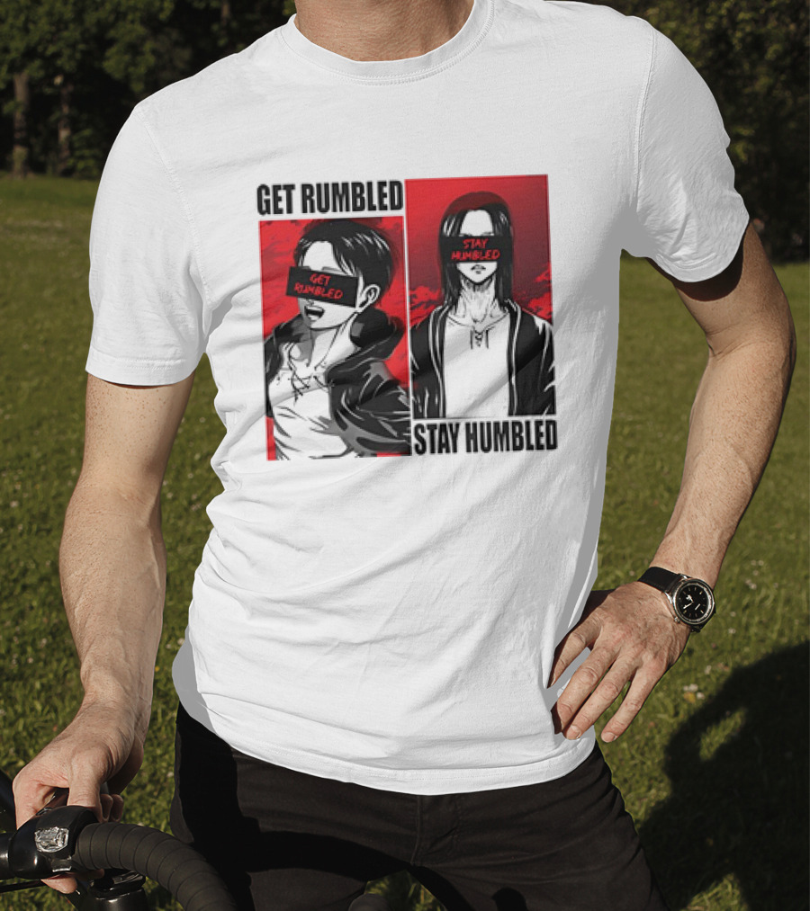 Get Rumbled Stay Humbled Attack On Titan Manga Characters T-Shirt