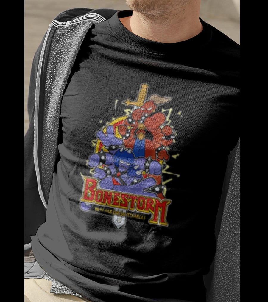 Bonestorm Buy Me Or Go To Hell Sword-Wielding Monsters Action T-Shirt