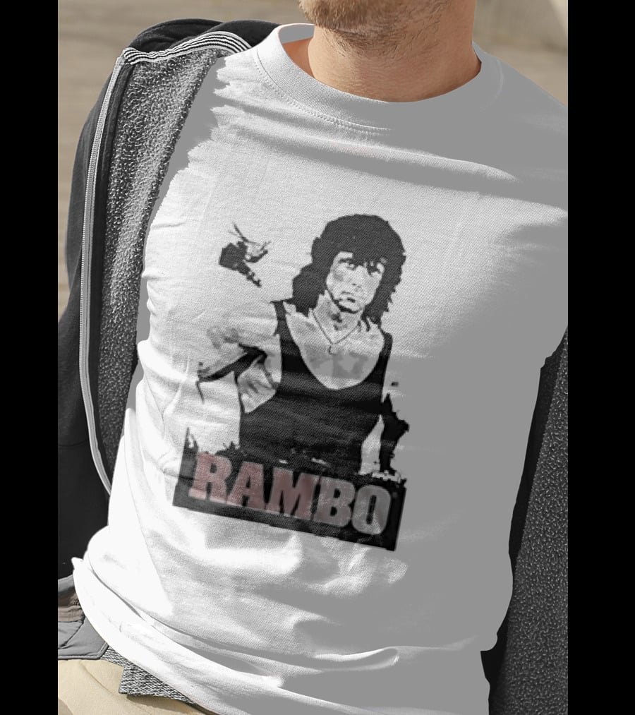 Rambo First Blood Black Tank T-Shirt