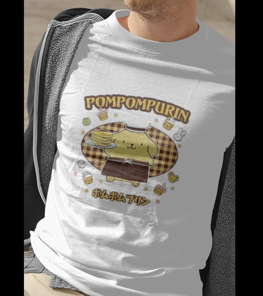Pompompurin Sweet Pancake Delight With Cute Desserts T-Shirt