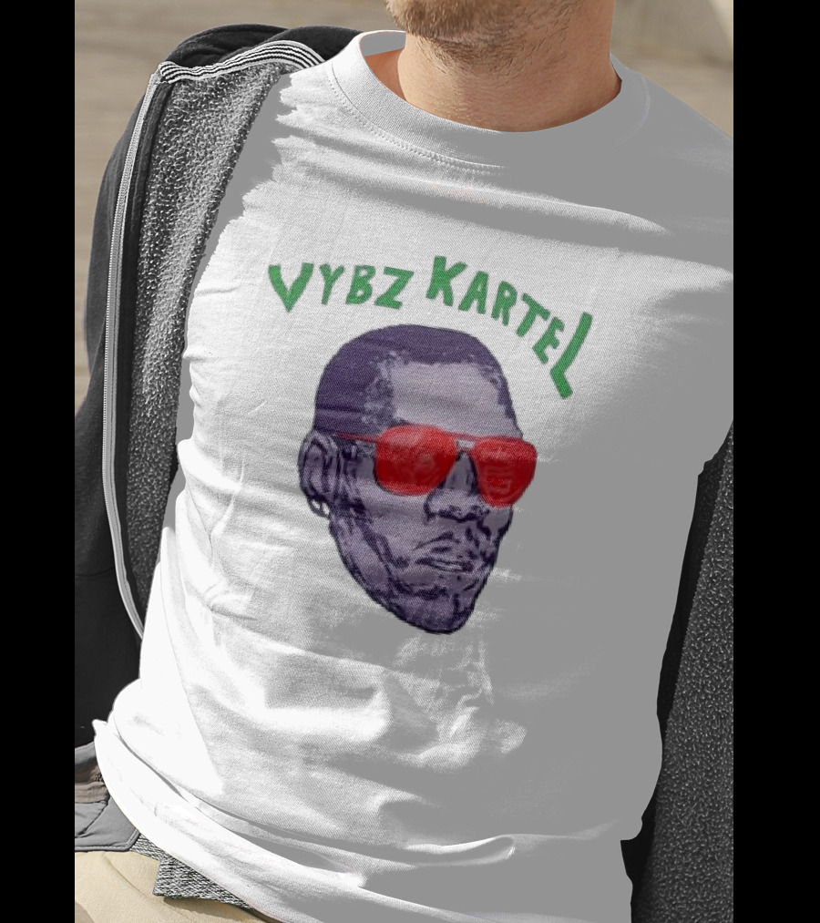 Vybz Kartel Head Red Sunglasses T-Shirt