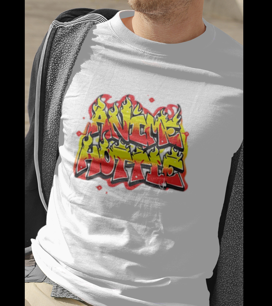 Anime Hottie Flame Graffiti T-Shirt