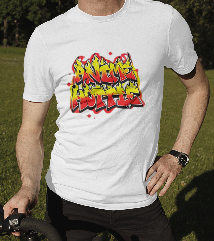 Anime Hottie Flame Graffiti T-Shirt