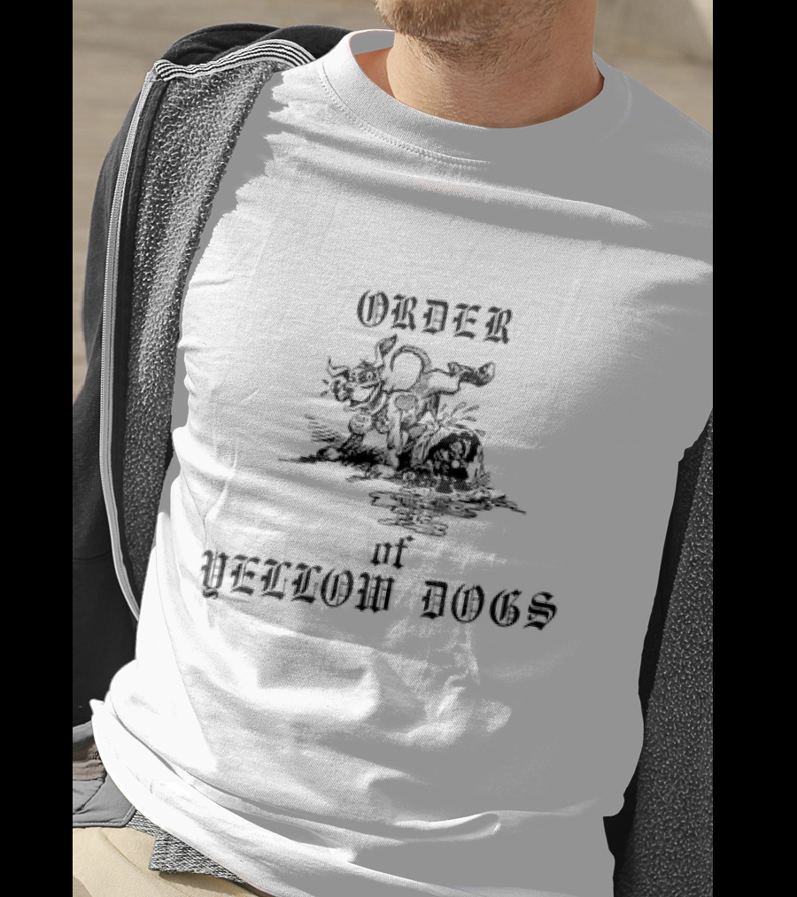 Order Of Yellow Dogs Dog Water Splash Scene T-Shirt