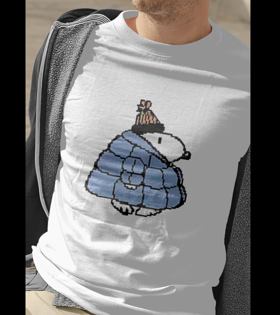 Snoopy Peanuts Winter Puffer Jacket Beanie T-Shirt