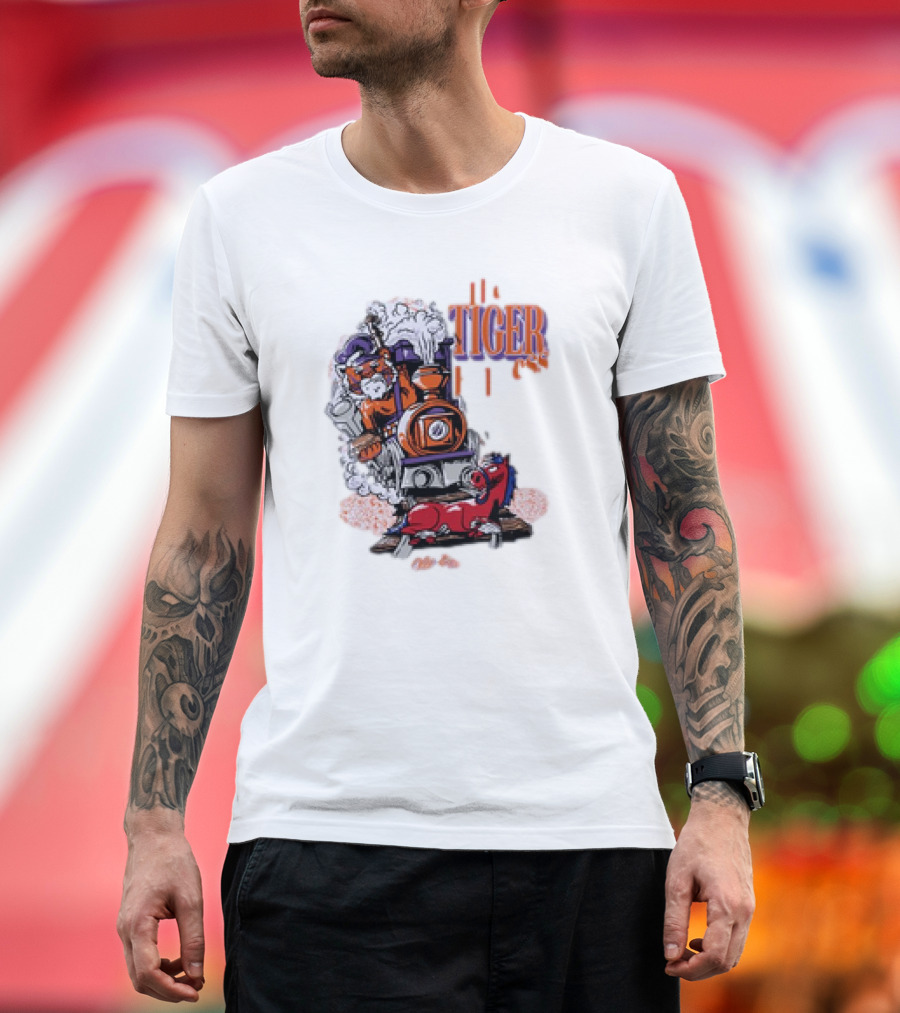 Tiger Express Steamrolls SMU Mustangs Clemson Victory T-Shirt
