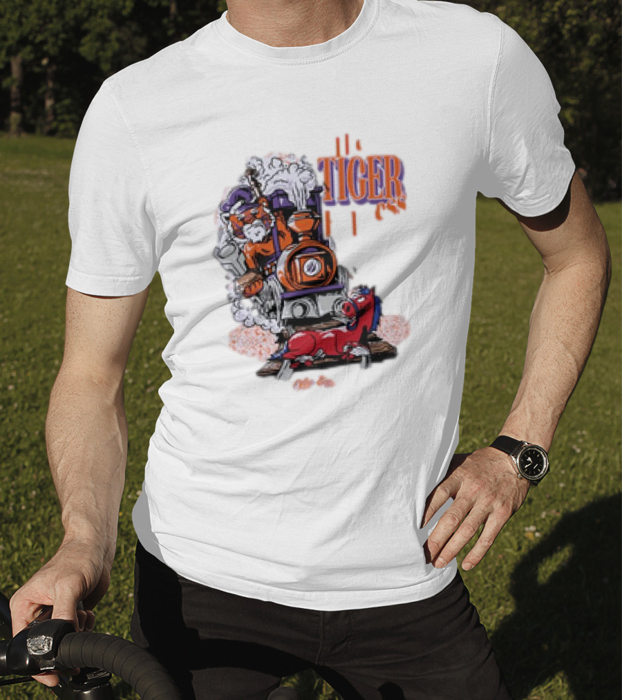 Tiger Express Steamrolls SMU Mustangs Clemson Victory T-Shirt