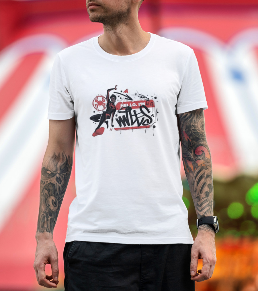 Marvel Spider-Man Across The Spider-Verse Hello I'm Miles T-Shirt