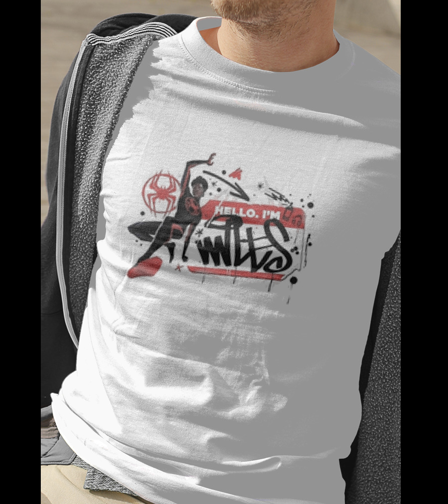 Marvel Spider-Man Across The Spider-Verse Hello I'm Miles T-Shirt
