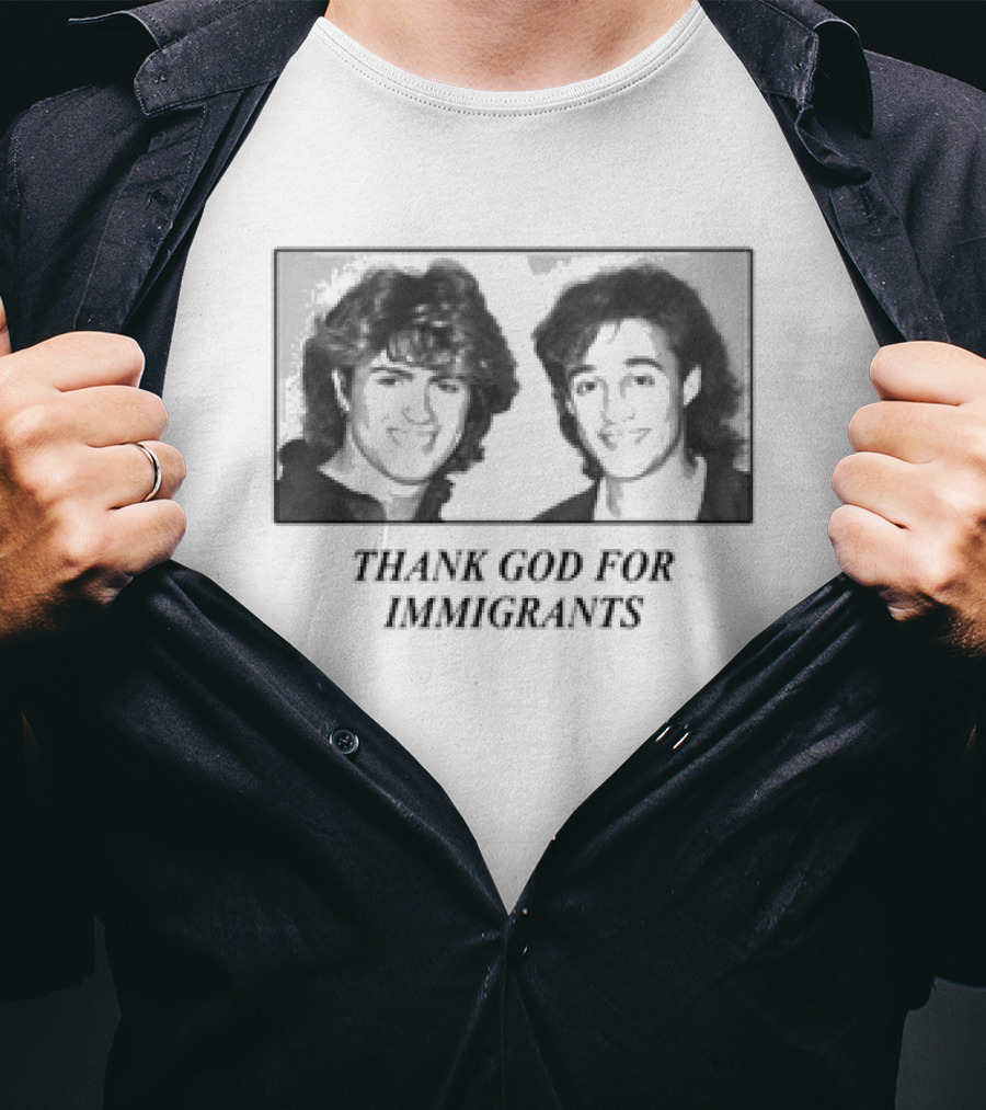 Wham Duo Thank God For Immigrants 80s Retro Appreciation T-Shirt