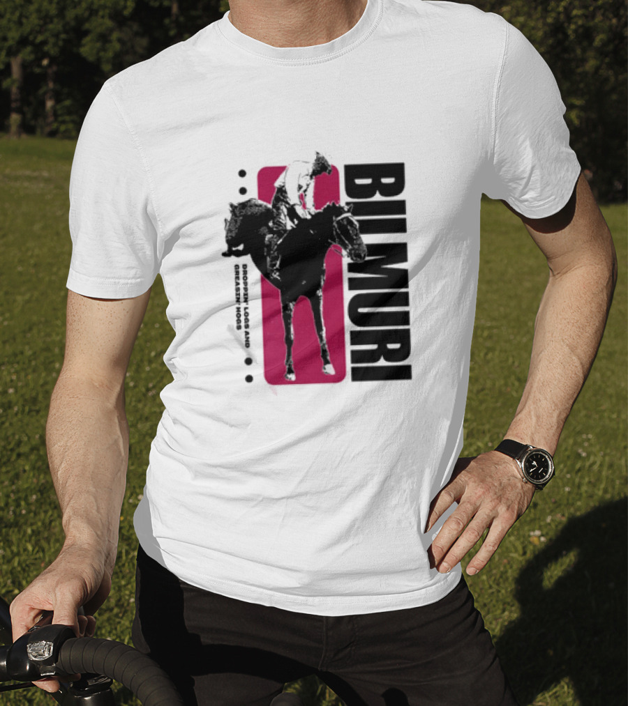 Bilmuri Horse Dropzn Logs And Greasin’ Hogs Riding T-Shirt