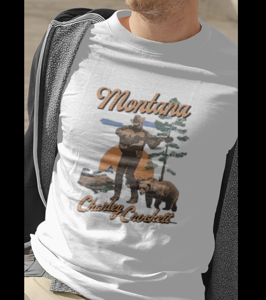 Charley Crockett Montana Bear Scenic Music Adventure T-Shirt