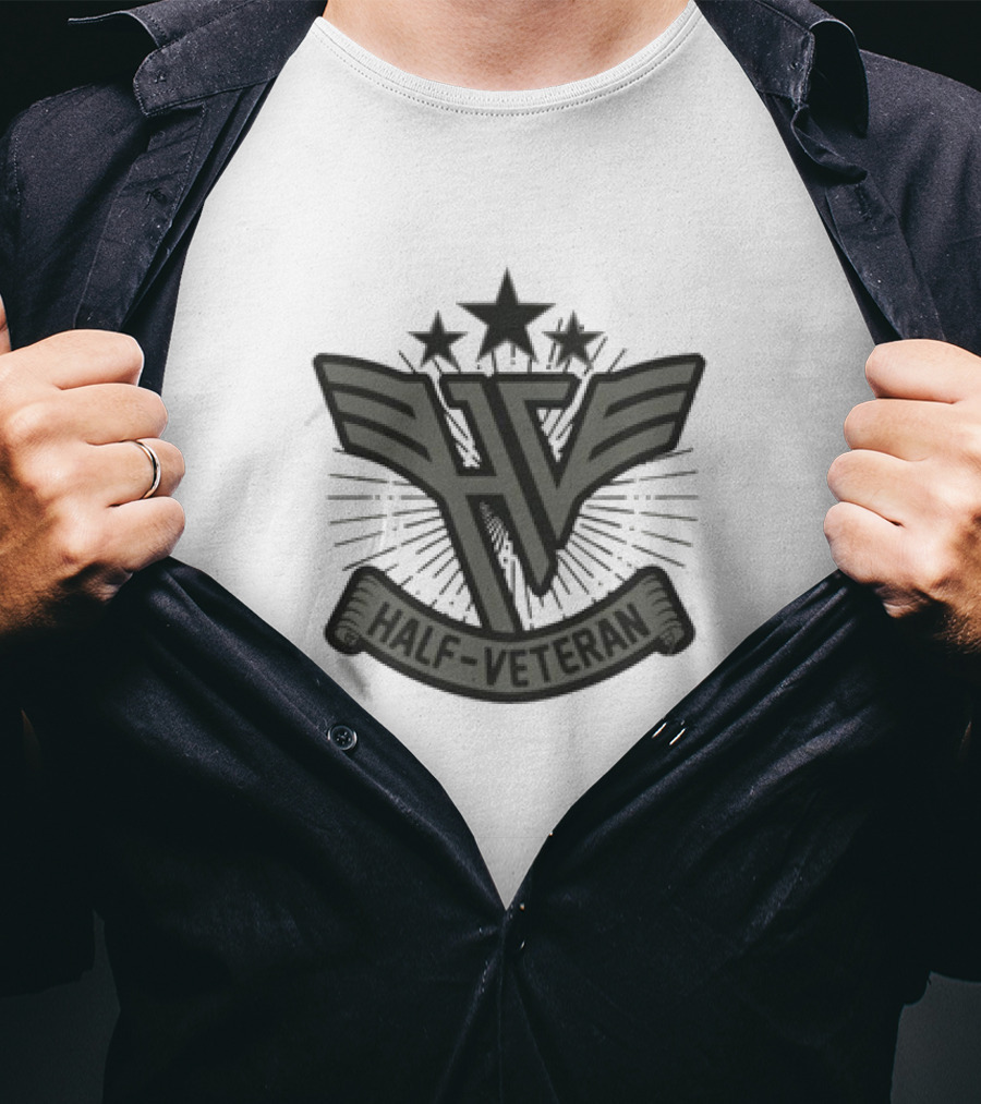 Kat Timpf Half Veteran Wings Stars Emblem HV Banner T-Shirt
