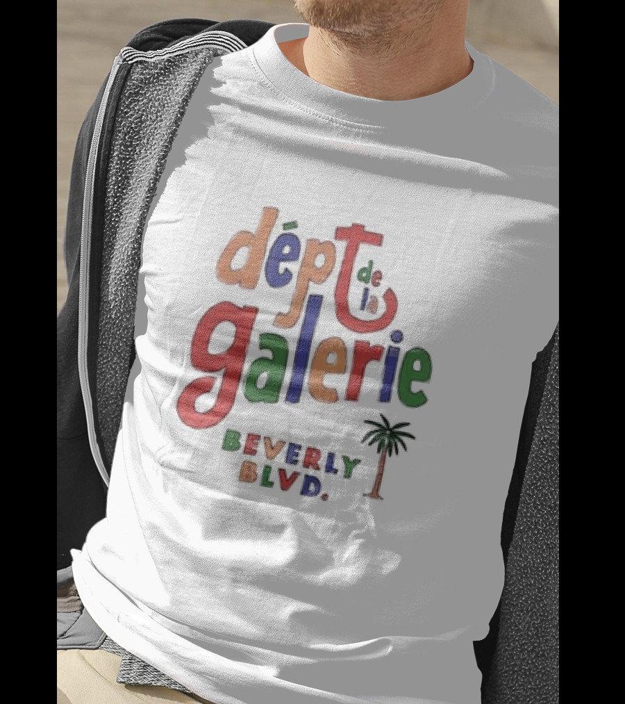 Dept De La Galerie Beverly Blvd Palm Tree Artistry T-Shirt